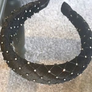 Padded velvet beaded headband